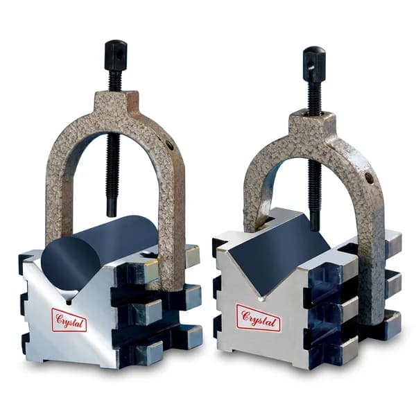 Crystal Hardened & Ground Tool Room V Block with Clamp