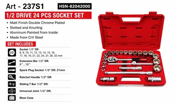 Baum 1/2 DRIVE 24 PCS SOCKET SET