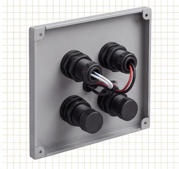 Surya Commmunication Ports (Dual Female Port Connectors Dia 22.5MM)