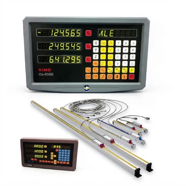 SINO Brand 3 axis DRO Set with suitable scales, fitting items and all accessories package scale ranges (130-970 mm)