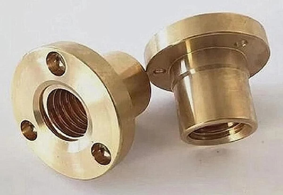 Spare: Mill-Copper/Brass Bush Nut for Lead Screw of Vertical RAM Turret Milling Machine