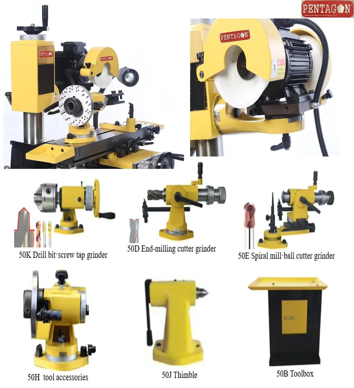 Tap Re-Sharpening Attachment for Universal Tool & Cutter Grinder machine Model 50K — image 9