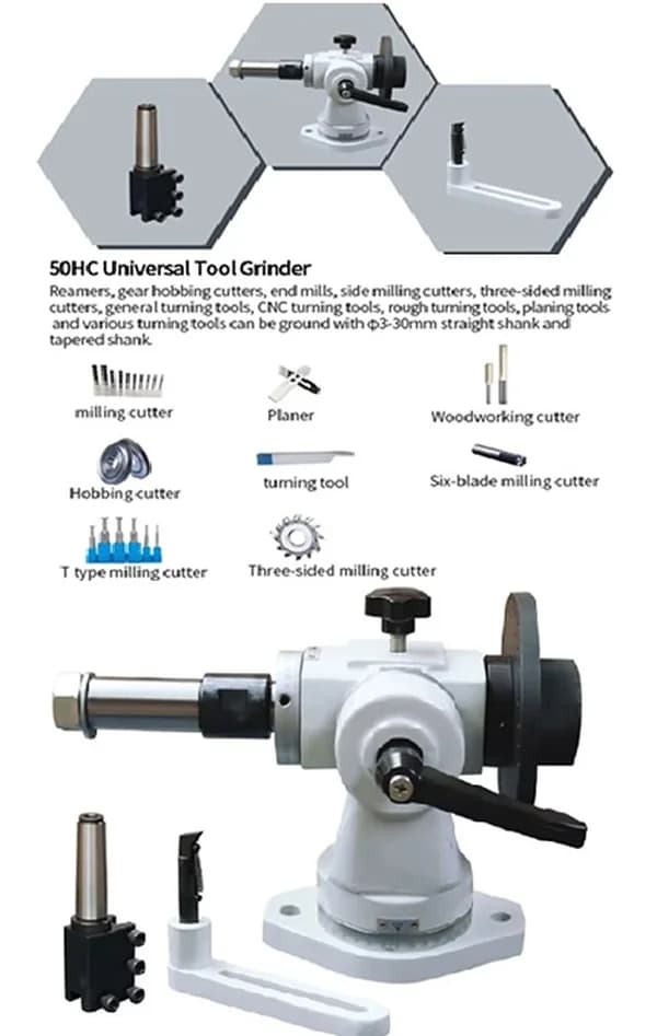 Helical cutting tools grinding Attachment for Universal Tool & Cutter Grinder machine Model 50HC