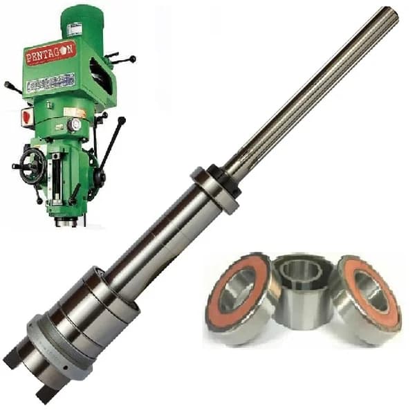 Spare: High-Precision Spindle for Vertical RAM Turret Milling Machines with/without Bearing and chuck-nut