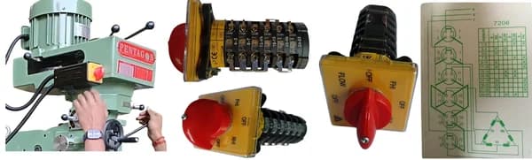 Rotary Switch used in M1TR (Turret) Milling Machines Model SZW-25-6