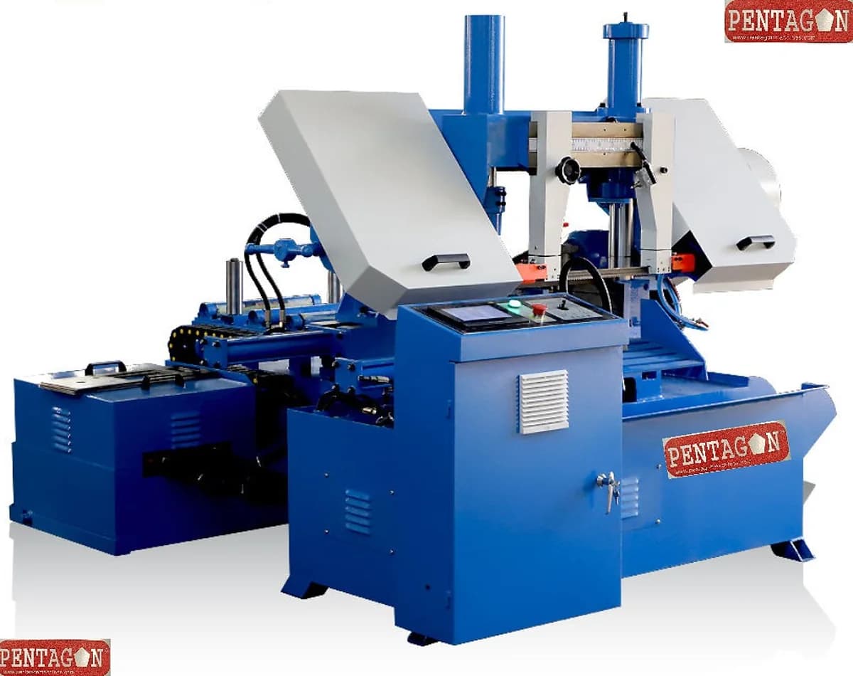 Fully Automatic PLC dis play CNC Double Column Metal Cutting Bandsaw Machine Model GZK4228