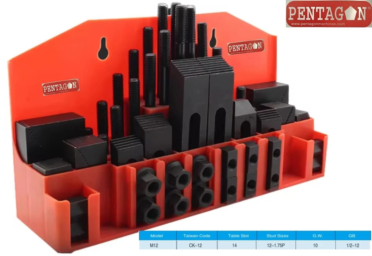 High Precision Steel Clamping Kit Set 0f 58 pcs