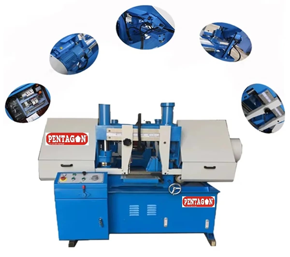 Semi Automatic Double Column Metal Cutting Hydraulic Bandsaw Machine PDB- Series