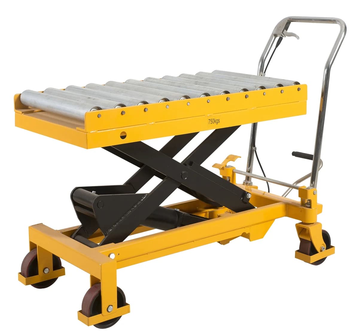 Portable Hydraulic Scissor Lift Table with Roller Conveyor