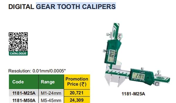 GEAR TOOTH CALIPERS