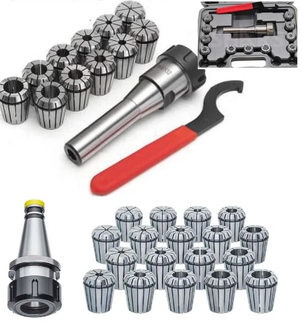 High Precision Collet set Model ER40 set with suitable collet adapter and spanner