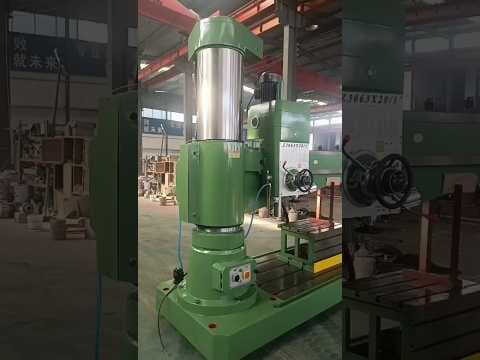 All Geared Auto Feed Radial Drilling Machine with Hydraulic Locking and Feeding Mechanism — demo