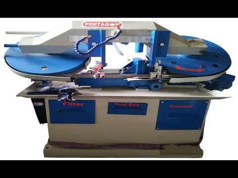 PLB Series Swing Type Single Column Hydraulic Metal Cutting Bandsaw Machine — demo