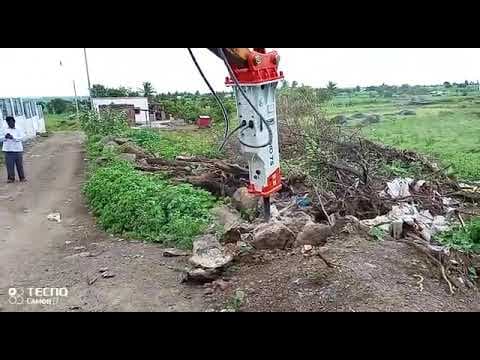 Hydraulic Rock Breaker — demo