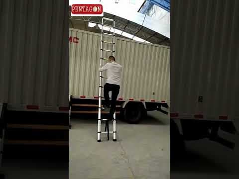 SmartZo Telescopic Aluminium Folding Step Ladder — demo