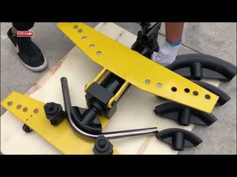 Pentagon Hydraulic hand operated hinged frame Pipe Bender — demo