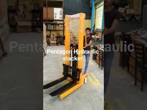 Hydraulically operated Manual Stacker Forklift — demo