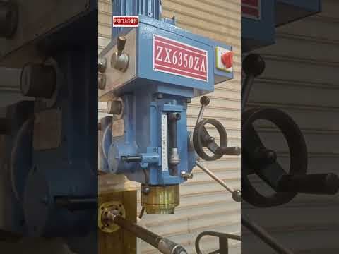Universal Knee type Geared Head Drilling cum Milling machine Model ZX6350ZA — demo