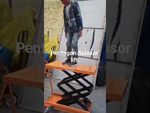 Pentagon Manual Hydraulic Platform Lift Truck — demo