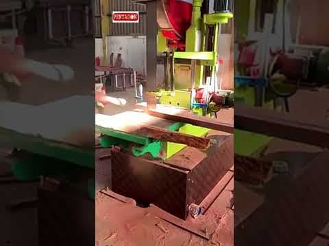 Parda Machines Vertical Wood Cutting Bandsaw Machine With Motor — demo