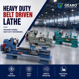 Heavy Duty Belt Driven Lathe